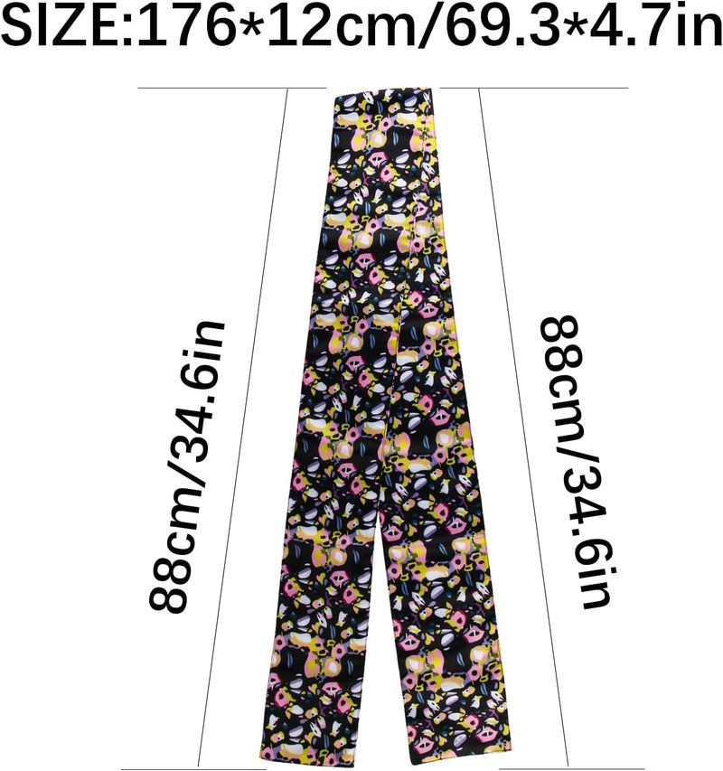 LINKOM The Hatter Bow Tie Women's Printed Scarf Alice Bowties Accessories for Halloween Party Cosplay - Image 5